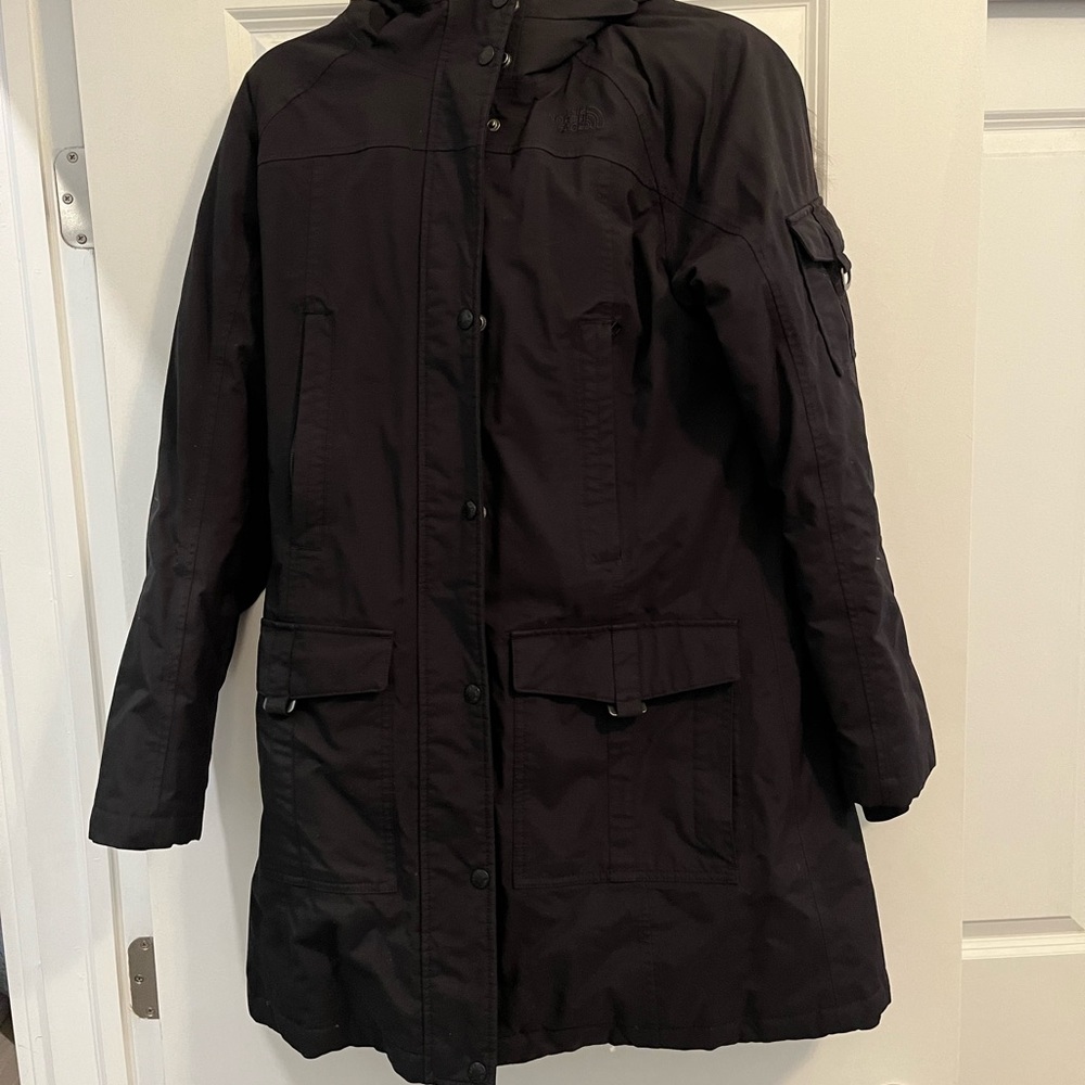 The North Face black winter parka